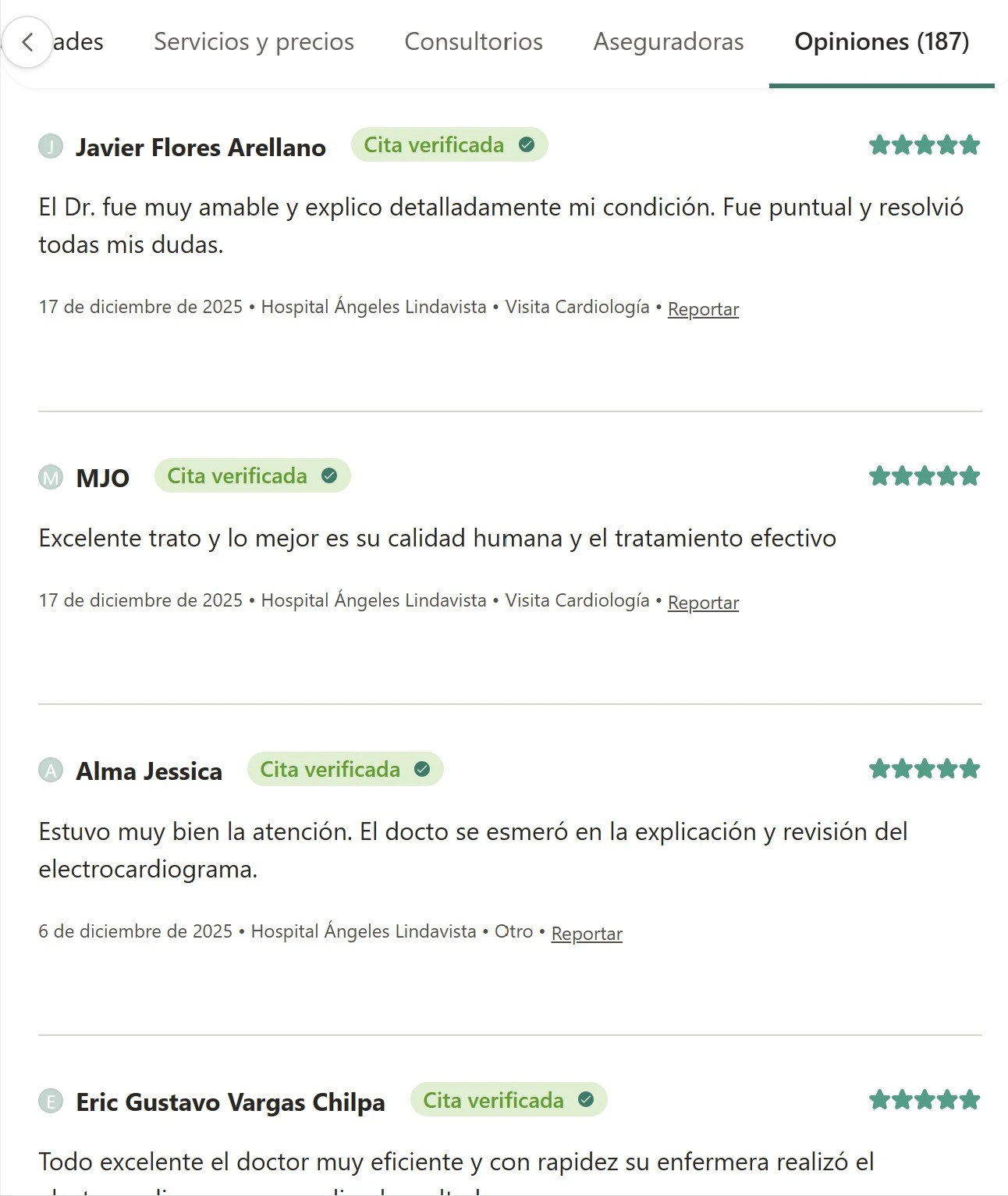 testimonios de pacientes