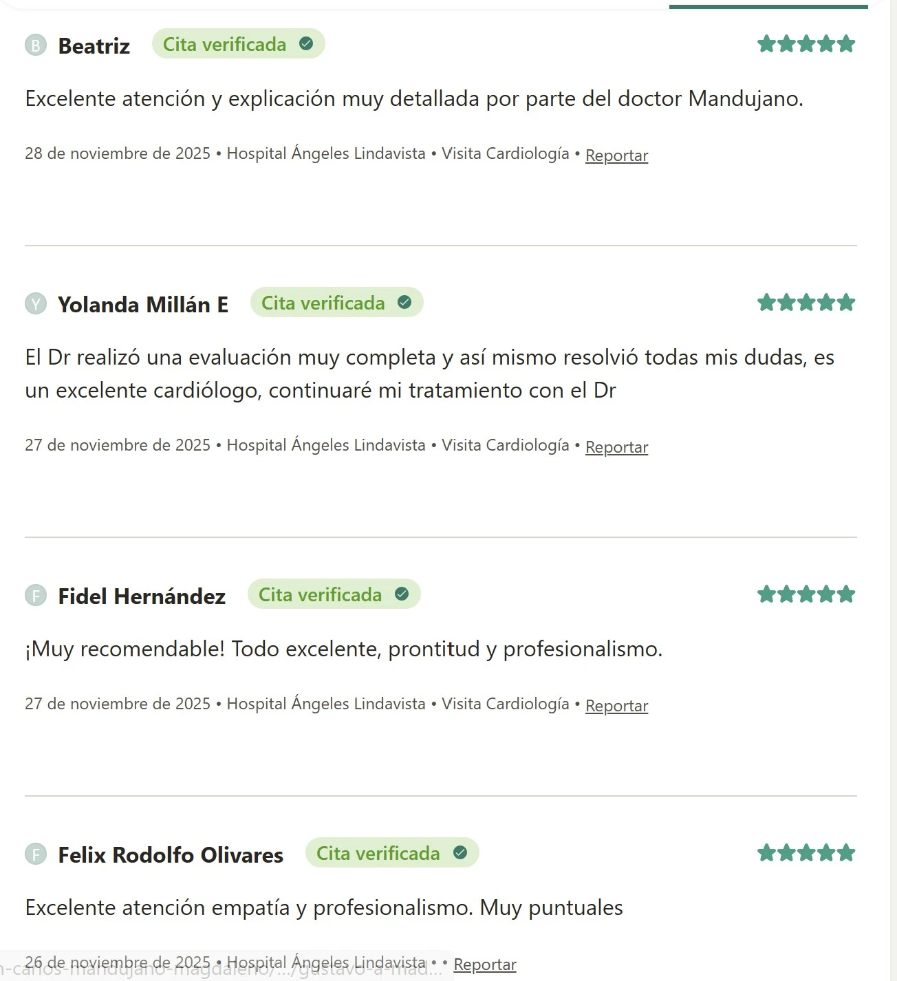 testimonios de pacientes